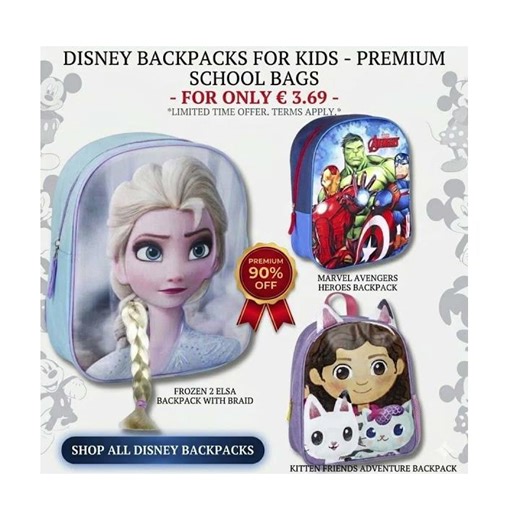 Disney backpacks for kids – school bags