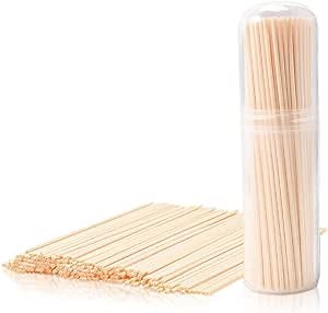 TEEKEN 150PCS Reed Diffuser Sticks, 7.5 Inch Natural Wood Fiber Sticks Essential Oil Aroma Diffuser Rattan Sticks Oil Refill for Aroma Fragrance (Natural)