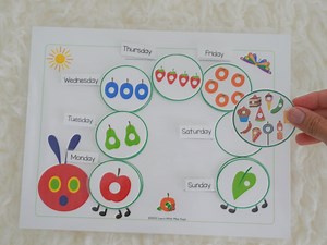 The Very Hungry Caterpillar Printable | Activity Worksheet for Toddler Busy Book | Preschool Kindergarten | Days of the Week | Eric Carle - Etsy