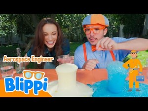 Blippi Does Fizzy Science Experiments with a Real Aerospace Engineer | How Does It Work?