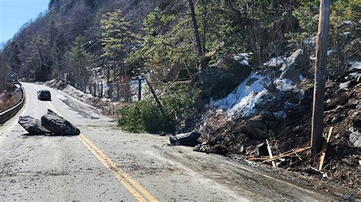 Route 5 in Fairlee remains closed after rockslide; state monitoring other ledges