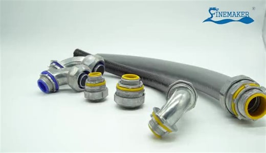 38mm 1 1/2" Electrical Gray Black PVC Metallic Liquid Tight Flexible Conduit for Outdoor