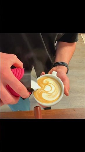 Day 15 of Making Latte Art Everyday ☕️ | A little stacker today! 😄