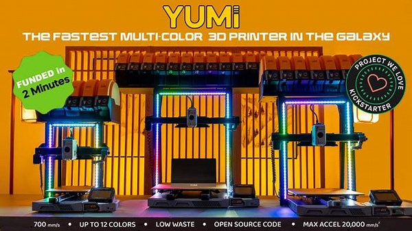 YUMI 3D PRINTER the fastest multicolor printer in the galaxy