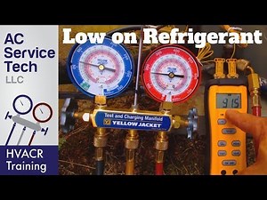 LOW REFRIGERANT CHARGE on A/C Unit! How to Verify with Gauges!