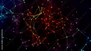 Technology Plexus Background. Modern Plexus Network Technology Science Background, Futuristic Network Background. Seamless Loop, Ultra HD 4k