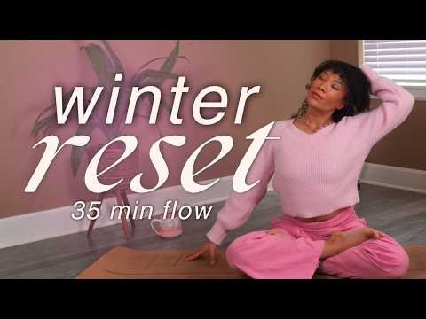 35 min gentle restorative yoga ❆ full body reset yoga flow