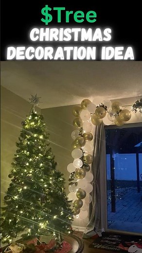 Dollar Tree Silver & Gold Christmas Decoration Idea | Balloon Kit #shorts #silverandgold #dollartree