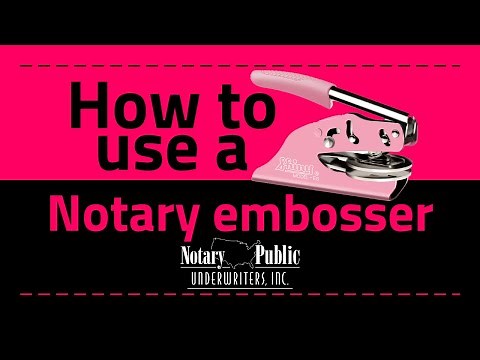 How to use a hand-held Notary Embosser