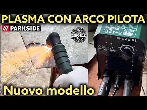 Nuova tagliatrice al plasma con arco pilota parkside lidl. 139 € PPS 40 B3 Taglierina. Taglio plasma