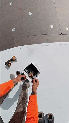 Roofing day . Installing tpo roof #roof #roofing#roofer #construction