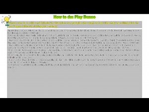 How to : How to do: Play Bunco