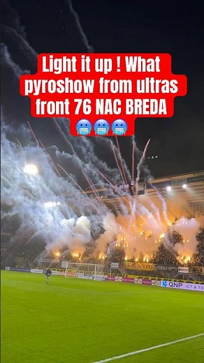 STUNNING PYRO SHOW LIGHTS UP THE STANDS 🔥🎆 | NAC Breda Fans Go Wild