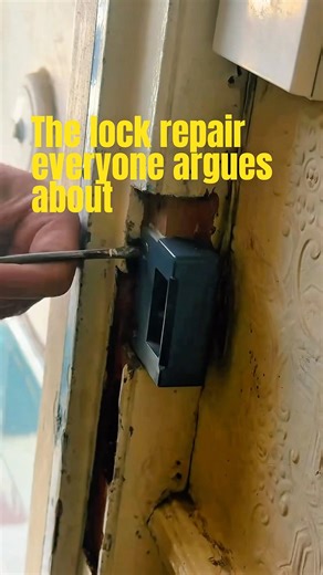 How to repair a night latch with resin #doorframes #resin #diy