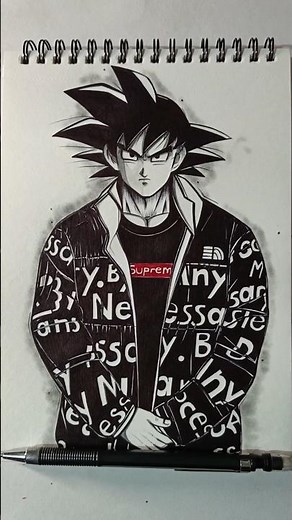 Draw Drip Goku ✨ | Glowart | #art #anime #shorts #goku #animeart