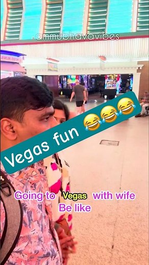 Vegas with wife 👀 #vegastrip #vegasreels #couplereels #husbandwifecomedy #couplefun