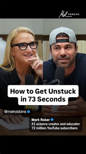 Mel Robbins on Instagram: "If you feel stuck or uninspired right now, Mark Rober has the simplest way to get moving again - and it starts smaller than you think. This is one of the most brilliant engineers and creators on the planet - NASA, Apple, and now 72 million subscribers on YouTube - and his approach to getting unstuck is beautifully simple: Find one tiny thing that sparks even the slightest bit of interest. Follow it. Learn from it. Let it grow. Everything great starts that way - not wit
