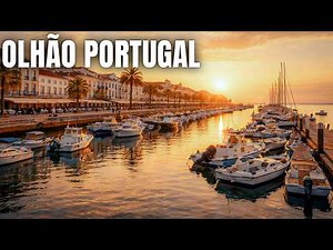 Olhão Sunset Walking 4K | No talking | Ambient sound | Portugal