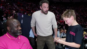 El hijo de Ben Affleck conoció a Shaquille O’Neal y hasta se tomó foto con él