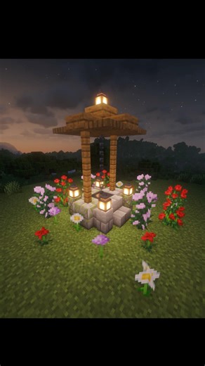 Tutorial building the beautiful well in Minecraft #akchezz #building #well #minecraft