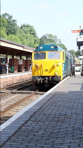 50035 ‘Ark Royal’ arrives at Bewdley station