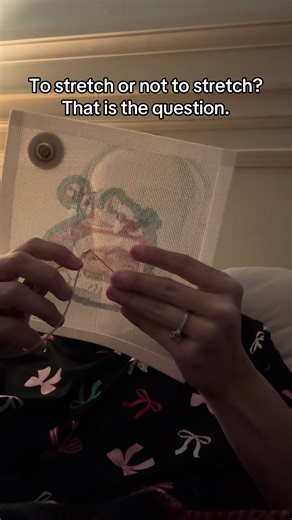 Needlepoint Question: Should You Use Stretcher Bars or Stitch In Hand? One of the most common beginner needlepoint questions is whether you should stitch your needlepoint canvas on stretcher bars or stitch in hand. The truth is that both methods are widely used in needlepoint, and each has its own benefits depending on your stitching style, project size, and personal preference. Using stretcher bars for needlepoint helps keep the canvas taut and evenly tensioned while you stitch. This can make i