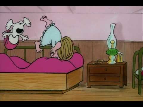 Snoopy Kisses Girls Good Night!