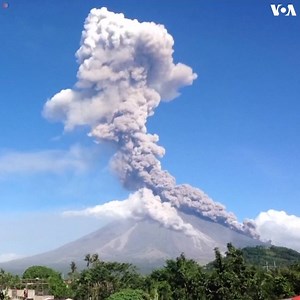 The Philippines' most active volcano spewed fountains of red-hot lava and massive ash plumes anew on Tuesday. The dazzling but increasingly dangerous eruption has sent 56,000 villagers fleeing to evacuation centers. | Voice of America