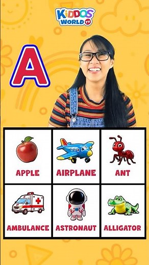 Learning Letter A Words | English Vocabulary for Kids with Miss V