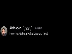 How To Make a Fake Discord Text (tutorial)