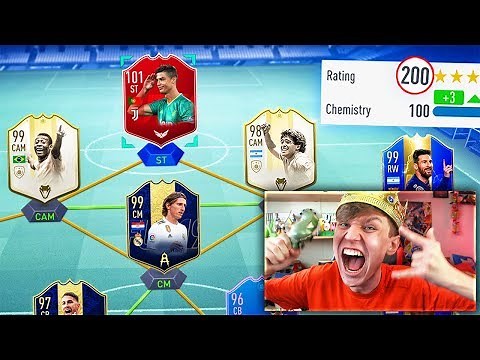 WORLDS FIRST 200 RATED FUT DRAFT!! (FIFA 19)