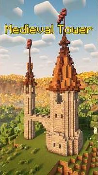 🏰Minecraft Medieval Tower Tutorial | Easy Survival Build