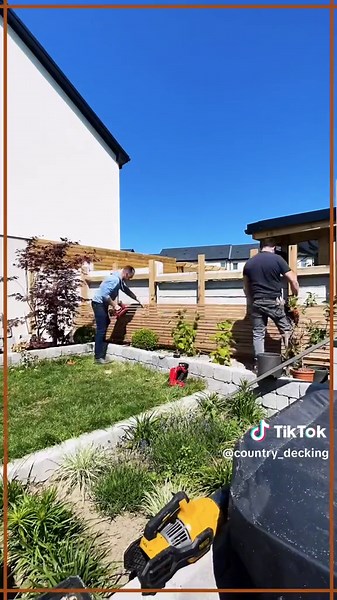 Privacy Batten Fencing Project with BBQ Area