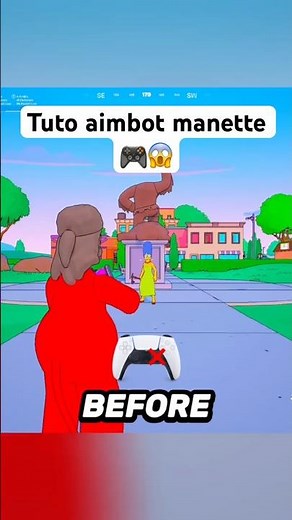 How to get aimbot on a controller 😱 #fortnite #gaming