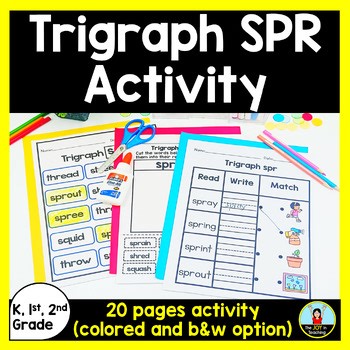 Three Letter Blends SPR Activity | Trigraphs Practice