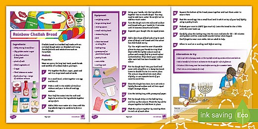 Rainbow Challah Bread Recipe (Hanukkah)