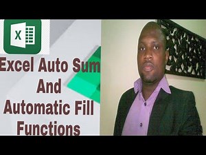How To Use Auto Sum And Auto Fill In Excel