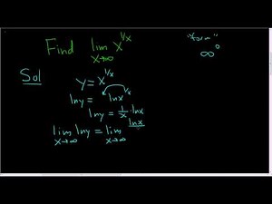 Finding a Limit Using L'Hopital's Rule x^(1/x) as x approaches infinity