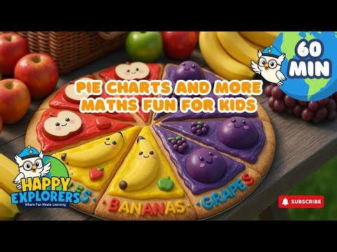 Pie Charts and more Math fun for Kids with Pizza, Toys & Fruits | Numbers, Counting, Shapes & More!