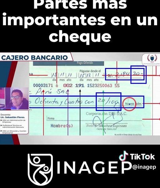 Partes más importantes en un cheque #cajerobancario #cajerobancarioycomercial #cajerobancarioycomercial🤑❤😊 #cajero #cajerobanca #bancayfinanzas #banca
