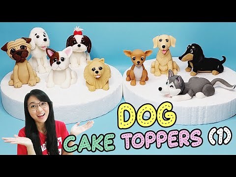 Husky, Poodle, Pug Cake Toppers (include WEIGHT)| Dog Theme Cake | Dog Cake Toppers | Fondant Dog