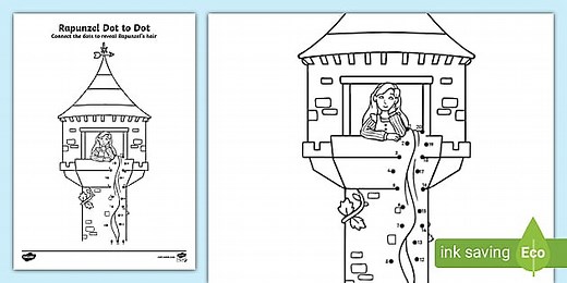 Rapunzel Connect the Dots Number 1-20 Activity