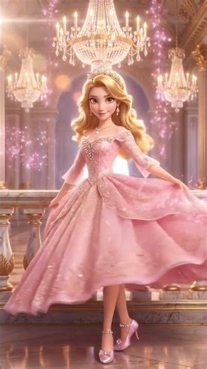 Beautiful AI Princess in Pink Gown – 3D Fantasy Short | #Short #Princess