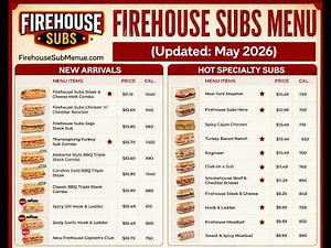 Firehouse Subs Menu With Prices And Pictures (Updated: May 2026)