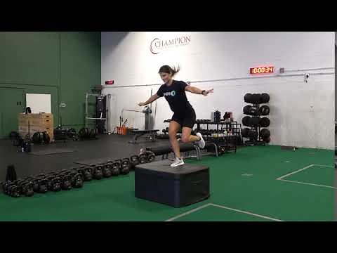 Single Leg Box Jump to Single Leg Drop Landing