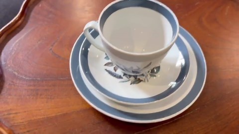 Vintage Alfred Meakin Tea Trio • Blue Floral Country Side Set - Etsy