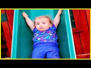 Cute Baby To Playground First Time - Baby Outdoor Videos