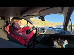 POV Manual Car Driving on a Windy Day 🌬️💨 | Pedal View 👣 | Ford Transit Connect | ASMR Test Drive 🚗
