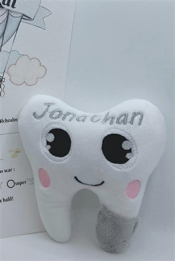 Personalized Tooth Fairy Pillow | Custom Name Tooth Plush | Tooth Fairy Gift for Kids | Baby Tooth Keepsake | Handmade Tooth Pillow