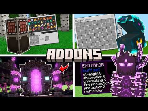 Esses 5 ADDONS vão TRANSFORMAR SEU MINECRAFT BEDROCK!!